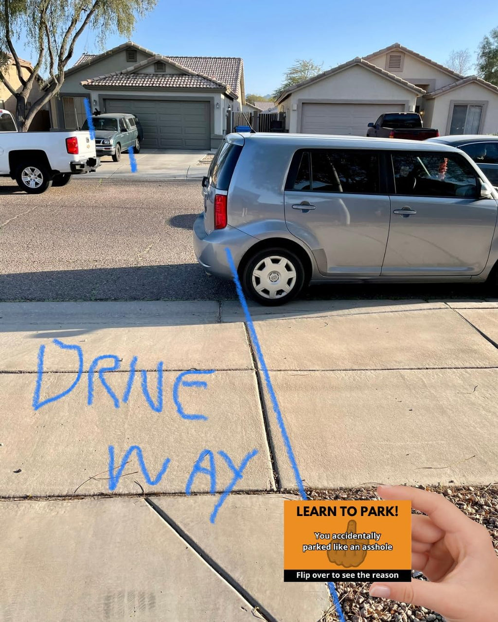 You Parked Like an Asshole (Pack of 100) Bad Parking Cards 3.5"x2" Multi Reasons Violation Stocking Stuffers for Adults/Prank Items/Double Sided (Parked like an idiot)