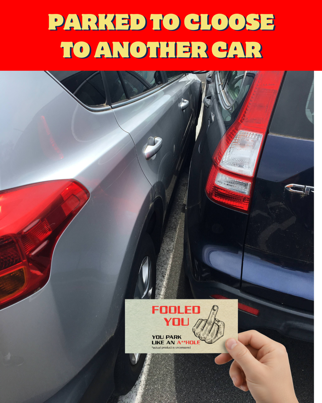 You Park Like An A-hole Bad Parking Prank Cards Look Like $50 Money - 50 qty - leave them under Vehicle Wipers of Horrible A-Hole Drivers!