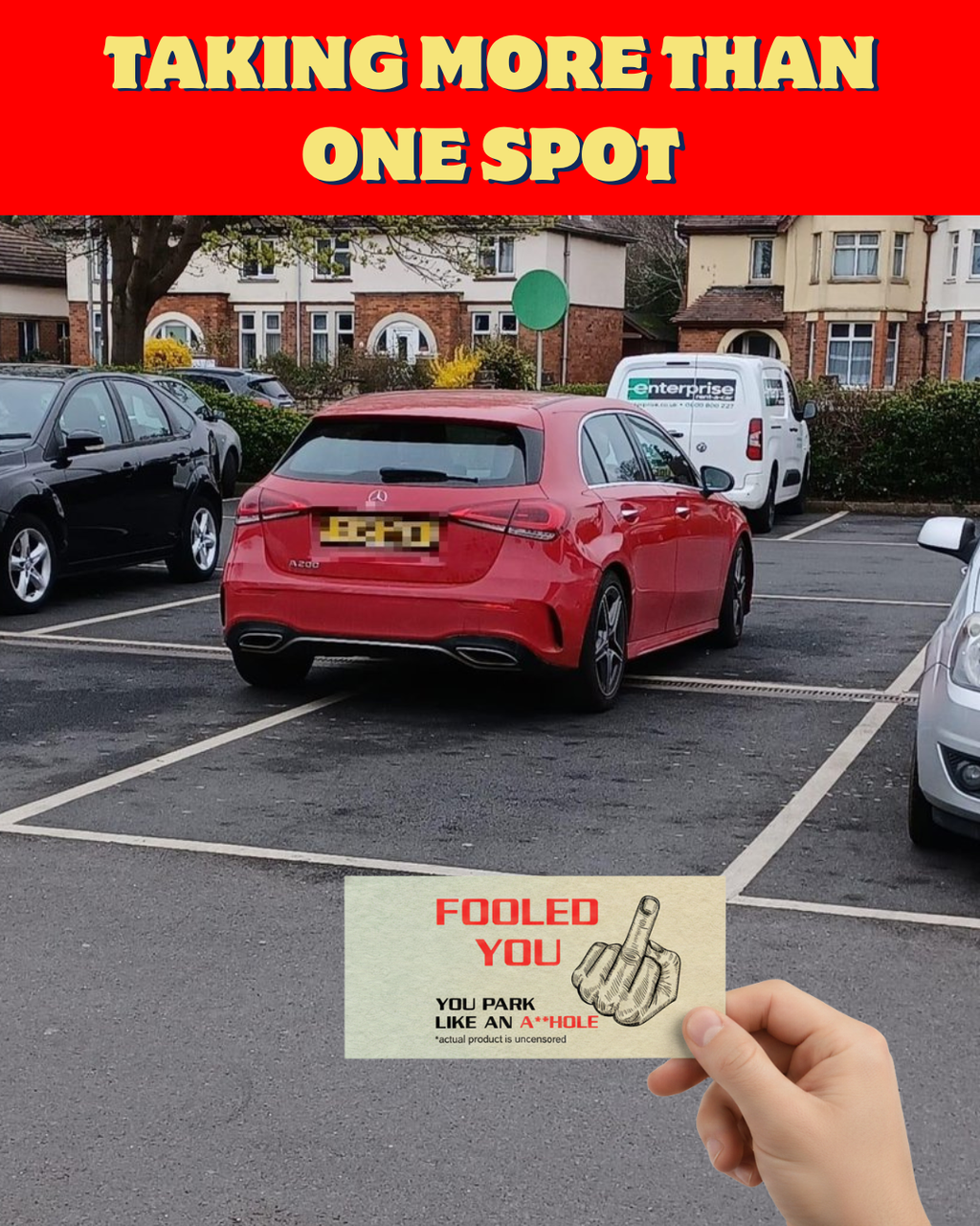 You Park Like An A-hole Bad Parking Prank Cards Look Like $50 Folded Money - 50 qty - leave them under Vehicle Wipers of Horrible A-Hole Drivers!