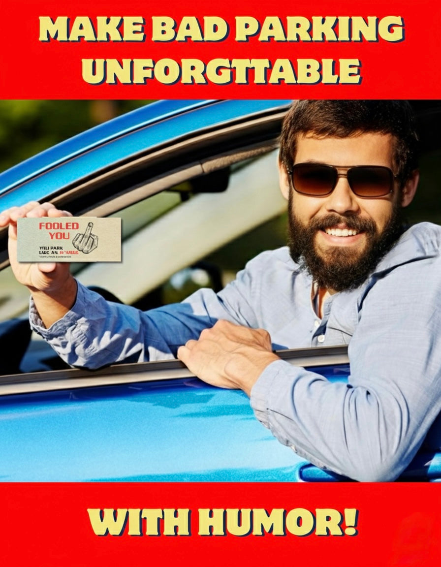 You Park Like An A-hole Bad Parking Prank Cards Look Like $50 Folded Money - 50 qty - leave them under Vehicle Wipers of Horrible A-Hole Drivers!