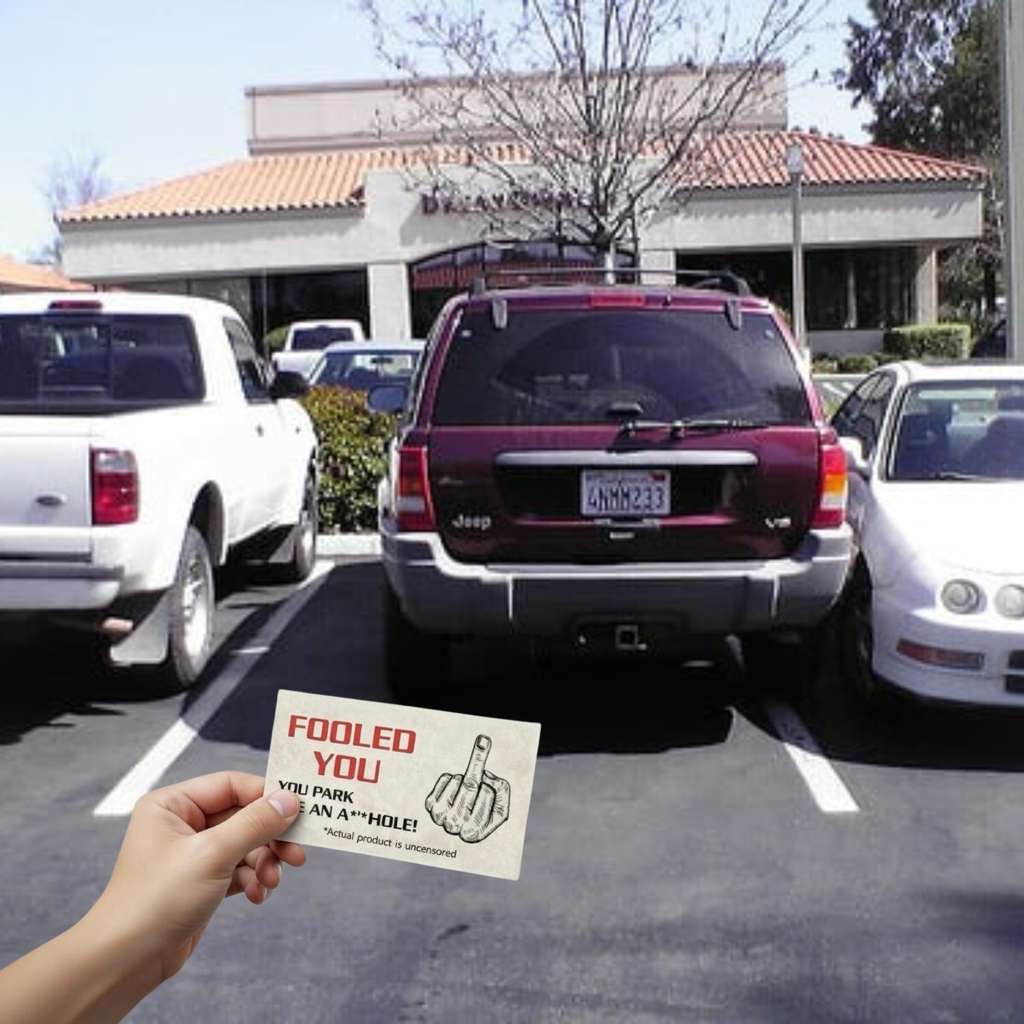 You Park Like An A-hole Bad Parking Prank Cards Look Like $50 Money From DIstance - 50 qty - leave them under Vehicle Wipers of Horrible A-Hole Drivers!